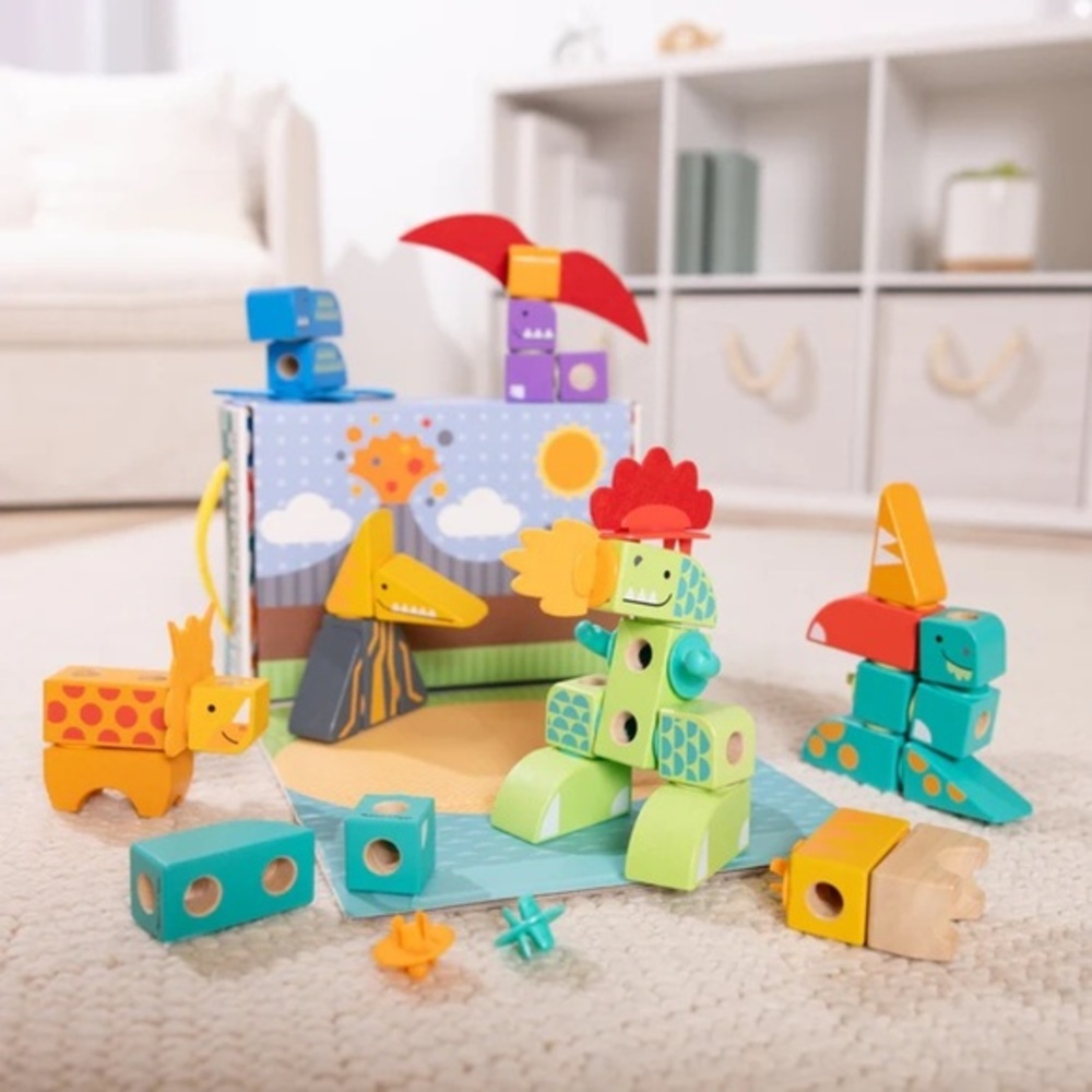 NWT Melissa & Doug BLOCKABLES™ Dinosaur Play Set